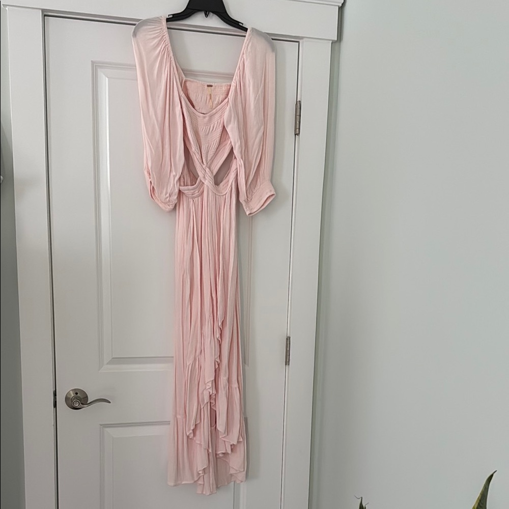 Free People Blush Backless Maxi Dress